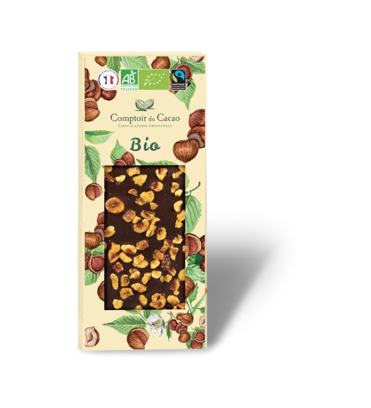 Tablette Chocolat Noir Noisettes Bio G